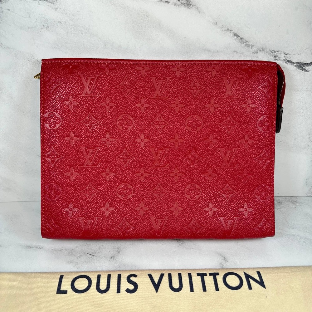 Louis Vuitton Scarlet Toiletry Pouch 26 Clutch bag Pochette Monogram Leather LV - Picture 3 of 13
